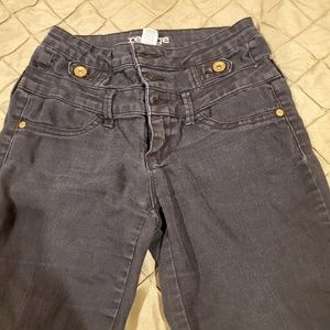 Sz 2 High waisted Refugee black denim skinny jeans